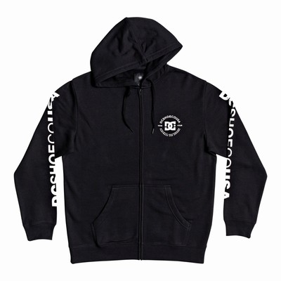 DC Star Pilot Zip-Up Férfi Pulóver Fekete (CHSD41265)